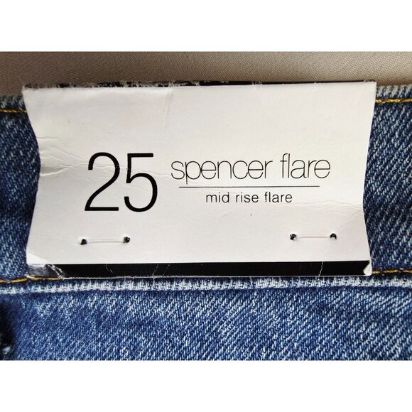 7 For All Mankind Size 25X34 Womens Blue Spencer Flare Mid Rise Jasper Jeans NWT - Picture 7 of 13